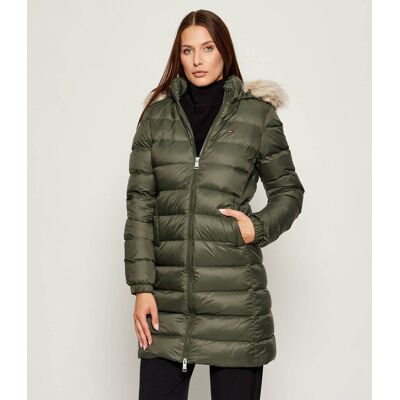 Tommy Jeans Puchowa kurtka Slim Fit zielony S Tommy Jeans Puchowa kurtka Slim Fit zielony S