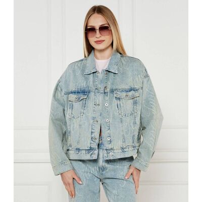 Hugo Blue Kurtka jeansowa Lou_B Oversize fit błękitny M Hugo Blue Kurtka jeansowa Lou_B Oversize fit błękitny M
