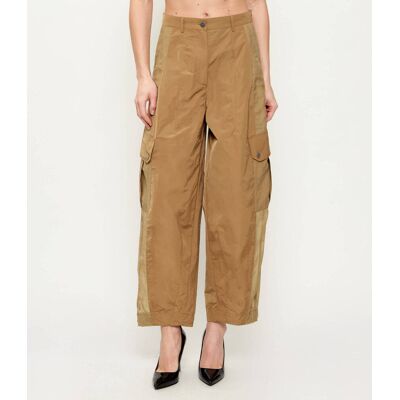 Pinko Spodnie cargo Romey Relaxed fit brązowy 40 Pinko Spodnie cargo Romey Relaxed fit brązowy 40