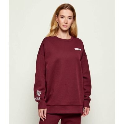 EA7 Bluza Oversize fit bordowy XS EA7 Bluza Oversize fit bordowy XS