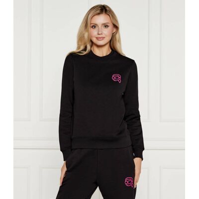 Karl Lagerfeld Bluza ikonik 2.0 jelly Oversize fit czarny XS Karl Lagerfeld Bluza ikonik 2.0 jelly Oversize fit czarny XS