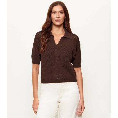 Marella SPORT Sweter MLSLEMBI Regular Fit brązowy XL Marella SPORT Sweter MLSLEMBI Regular Fit brązowy XL