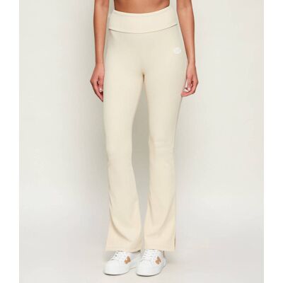 EA7 Legginsy flare fit ecru M EA7 Legginsy flare fit ecru M