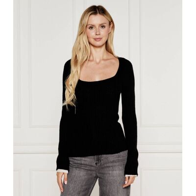 Pinko Wełniany sweter CYMRIC Slim Fit z dodatkiem kaszmiru czarny M Pinko Wełniany sweter CYMRIC Slim Fit z dodatkiem kaszmiru czarny M
