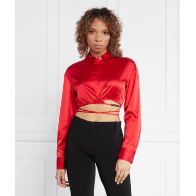 HUGO Koszula Elsera Cropped Fit czerwony 40 HUGO Koszula Elsera Cropped Fit czerwony 40