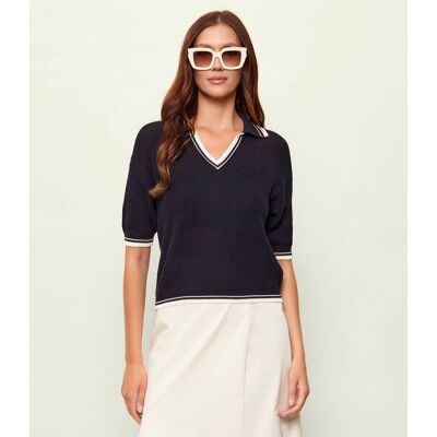 Marella SPORT Sweter MLSLEMBI Regular Fit granatowy XL Marella SPORT Sweter MLSLEMBI Regular Fit granatowy XL