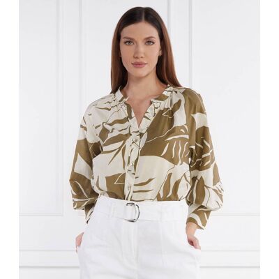 Marella SPORT Koszula BELFAST Regular Fit z dodatkiem jedwabiu khaki 34 Marella SPORT Koszula BELFAST Regular Fit z dodatkiem jedwabiu khaki 34