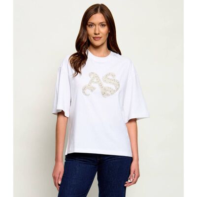 AllSaints T-shirt ICON AMELIE Oversize fit biały M AllSaints T-shirt ICON AMELIE Oversize fit biały M