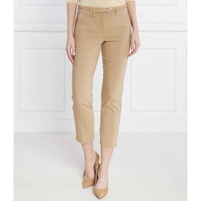 Marella Spodnie cygaretki MACARIO Slim Fit piaskowy 42 Marella Spodnie cygaretki MACARIO Slim Fit piaskowy 42