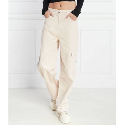 Calvin Klein Jeans Spodnie Regular Fit kremowy M Calvin Klein Jeans Spodnie Regular Fit kremowy M