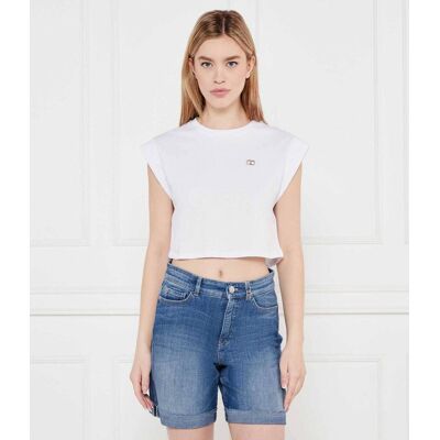TWINSET Top Cropped Fit biały L TWINSET Top Cropped Fit biały L