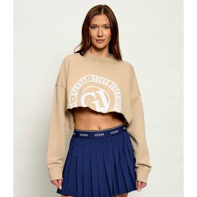 Guess ACTIVE Bluza WASHED CN Cropped Fit beżowy M Guess ACTIVE Bluza WASHED CN Cropped Fit beżowy M
