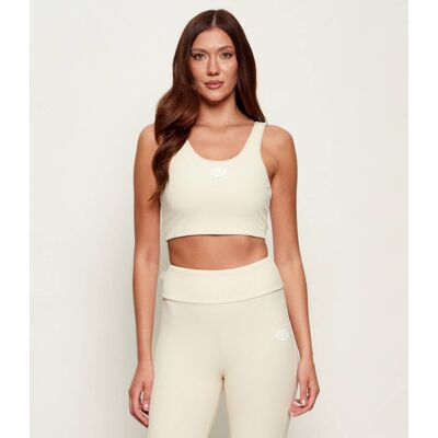 EA7 Top Cropped Fit ecru S EA7 Top Cropped Fit ecru S