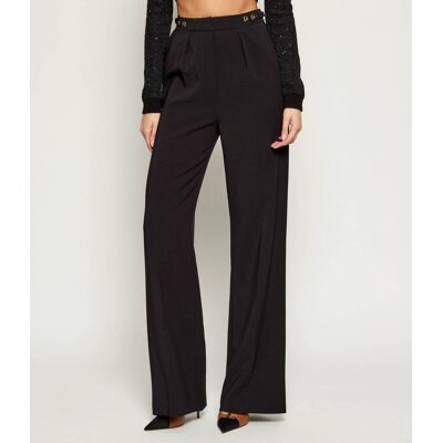 Elisabetta Franchi Spodnie Relaxed fit czarny 42 Elisabetta Franchi Spodnie Relaxed fit czarny 42