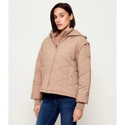 Liu Jo Sport Kurtka 2w1 Relaxed fit beżowy M Liu Jo Sport Kurtka 2w1 Relaxed fit beżowy M
