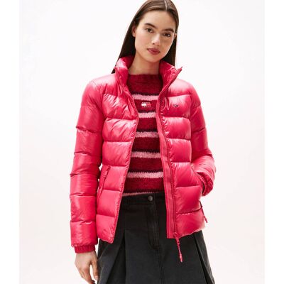 Tommy Jeans Puchowa kurtka Slim Fit fuksja S Tommy Jeans Puchowa kurtka Slim Fit fuksja S