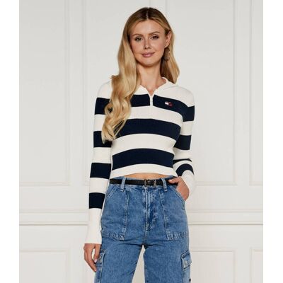 Tommy Jeans Sweter Cropped Fit biały L Tommy Jeans Sweter Cropped Fit biały L