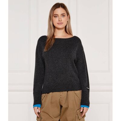 Pinko Sweter Regular Fit szary S Pinko Sweter Regular Fit szary S