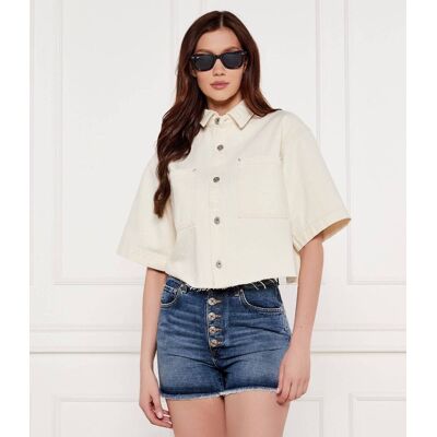 Hugo Blue Jeansowa koszula Getecna_B Cropped Fit ecru L Hugo Blue Jeansowa koszula Getecna_B Cropped Fit ecru L