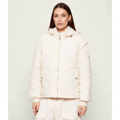 Liu Jo Sport Kurtka 2w1 Relaxed fit beżowy L Liu Jo Sport Kurtka 2w1 Relaxed fit beżowy L