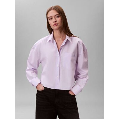 Calvin Klein Jeans Koszula Cropped Fit lawendowy M Calvin Klein Jeans Koszula Cropped Fit lawendowy M
