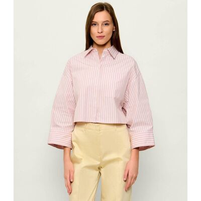 MAX&Co.; Koszula Mcoveloce Cropped Fit pudrowy róż 34 MAX&Co.; Koszula Mcoveloce Cropped Fit pudrowy róż 34