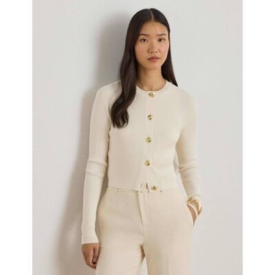 Polo Ralph Lauren LAUREN RALPH LAUREN Kardigan Slim Fit kremowy L Polo Ralph Lauren LAUREN RALPH LAUREN Kardigan Slim Fit kremowy L
