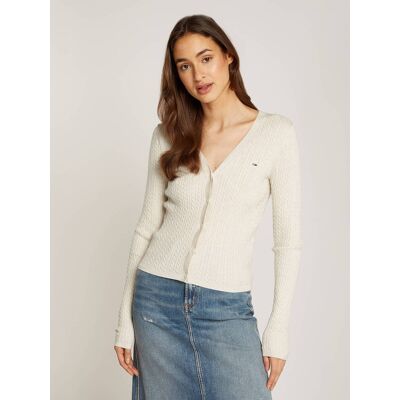 Tommy Jeans Kardigan Essential Slim Fit ecru L Tommy Jeans Kardigan Essential Slim Fit ecru L