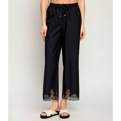 Liu Jo Spodnie Relaxed fit czarny 36 Liu Jo Spodnie Relaxed fit czarny 36