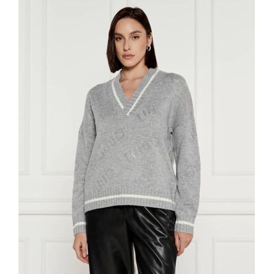 Liu Jo Sport Sweter z dodatkiem wełny szary XL Liu Jo Sport Sweter z dodatkiem wełny szary XL