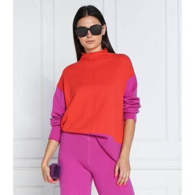 Liviana Conti Sweter Relaxed fit z dodatkiem kaszmiru czerwony 36 Liviana Conti Sweter Relaxed fit z dodatkiem kaszmiru czerwony 36