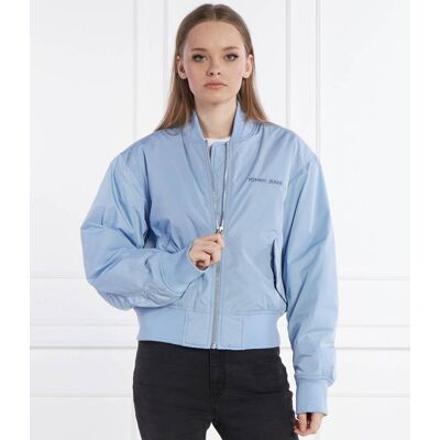 Tommy Jeans Kurtka bomber Cropped Fit błękitny M Tommy Jeans Kurtka bomber Cropped Fit błękitny M