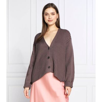 Joop! Wełniany kardigan Relaxed fit brązowy 42 Joop! Wełniany kardigan Relaxed fit brązowy 42