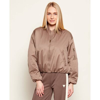 Guess Satynowa kurtka bomber Lorraine Regular Fit brązowy S Guess Satynowa kurtka bomber Lorraine Regular Fit brązowy S