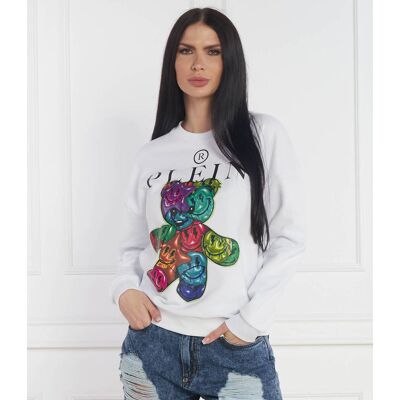 Philipp Plein Bluza Oversize fit biały L Philipp Plein Bluza Oversize fit biały L