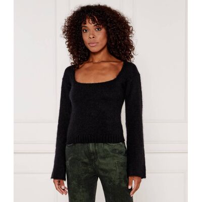 Pinko Wełniany sweter RAGAMUFFIN Regular Fit czarny XXS Pinko Wełniany sweter RAGAMUFFIN Regular Fit czarny XXS