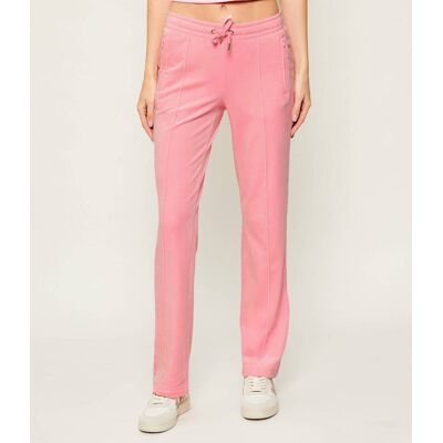 Juicy Couture Spodnie dresowe TINA Straight fit pudrowy róż L Juicy Couture Spodnie dresowe TINA Straight fit pudrowy róż L