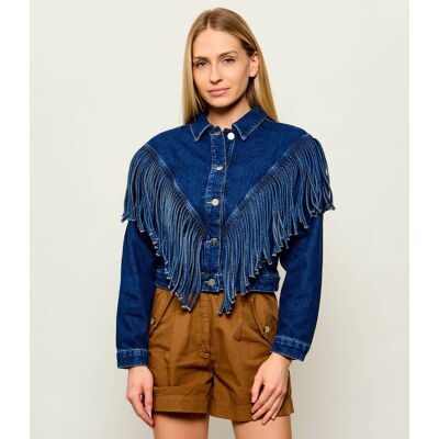 AllSaints Jeansowa kurtka MARLENE Cropped Fit niebieski 36 AllSaints Jeansowa kurtka MARLENE Cropped Fit niebieski 36