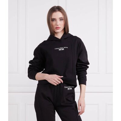 Calvin Klein Jeans Bluza Regular Fit czarny XL Calvin Klein Jeans Bluza Regular Fit czarny XL