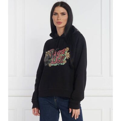 Dsquared2 Bluza Oversize fit czarny XS Dsquared2 Bluza Oversize fit czarny XS