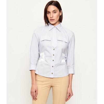 Elisabetta Franchi Koszula Slim Fit błękitny 36 Elisabetta Franchi Koszula Slim Fit błękitny 36