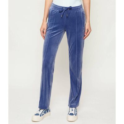 Juicy Couture Spodnie dresowe TINA Straight fit niebieski S Juicy Couture Spodnie dresowe TINA Straight fit niebieski S
