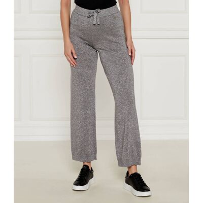 Joop! Wełniane spodnie dzianinowe 58 flare fit srebrny 40 Joop! Wełniane spodnie dzianinowe 58 flare fit srebrny 40