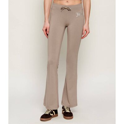 Juicy Couture Spodnie dresowe APOLLO flare fit beżowy XL Juicy Couture Spodnie dresowe APOLLO flare fit beżowy XL