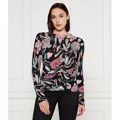 Desigual Sweter Regular Fit z dodatkiem lnu czarny S Desigual Sweter Regular Fit z dodatkiem lnu czarny S