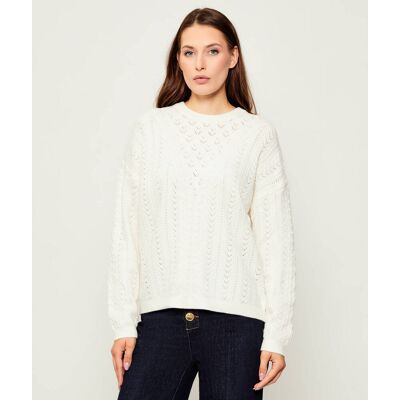 Guess Sweter SYLVIE Regular Fit biały XL Guess Sweter SYLVIE Regular Fit biały XL