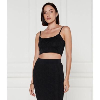 Pinko Top SORBITE Slim Fit czarny XL Pinko Top SORBITE Slim Fit czarny XL