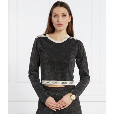 Liu Jo Sport Bluza Cropped Fit czarny XL Liu Jo Sport Bluza Cropped Fit czarny XL