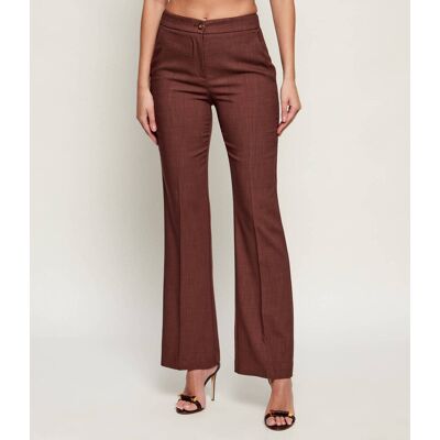 Pinko Spodnie SERENIDAD flare fit brązowy 34 Pinko Spodnie SERENIDAD flare fit brązowy 34