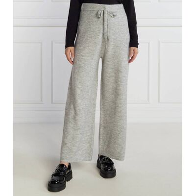 Liu Jo Rose Spodnie dzianinowe flare fit z dodatkiem wełny szary L Liu Jo Rose Spodnie dzianinowe flare fit z dodatkiem wełny szary L